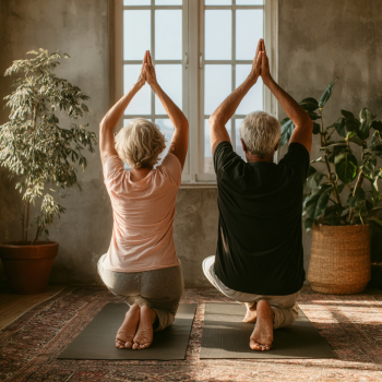 Seniori la antrenament fitness